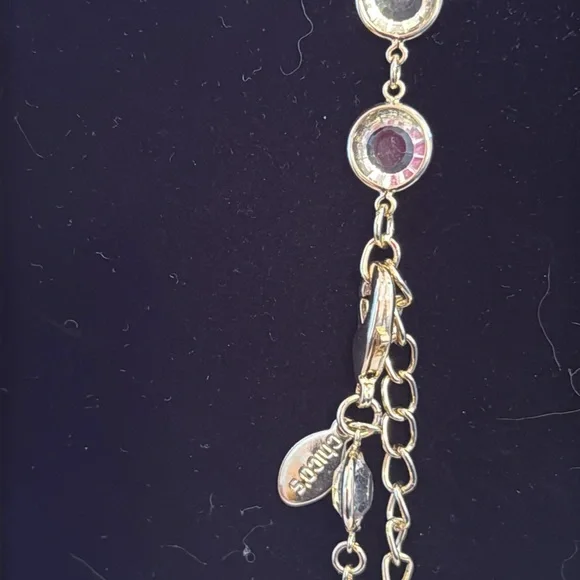 Chicos Single Strand Gold And Beaded Necklace - Picture 3 of 3